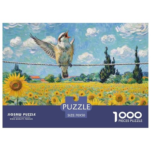 Großer Grau-Schreikauz 1000 Teile Puzzle Vogel Für Die Ganze Familie Entspannend Detailreich Spielzeug Lernspiel 70x50cm/1000pcs von OJASDBDJE