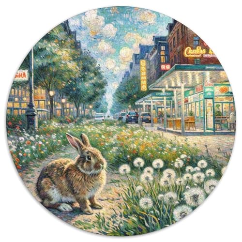 Hase 1000 Teile Puzzle Tiere Circular Puzzles Für Erwachsene Und Kinder Pädagogisches Für Erwachsene Kinder Buntes Tier Stressabbau-Spielzeug 1000pcs (67.5x67.5cm) von OJASDBDJE