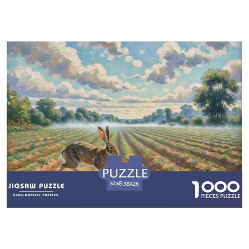 Hase 1000 Teile Puzzle Tiere Für Die Ganze Familie Herausforderung Detailreich Spielzeug Lernspiel 38x26cm/1000pcs von OJASDBDJE