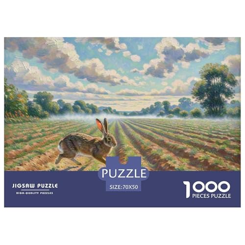 Hase 1000 Teile Puzzle Tiere Für Kinder Ab 12 Jahren Entspannend Detailreich Spielzeug Lernspiel 70x50cm/1000pcs von OJASDBDJE
