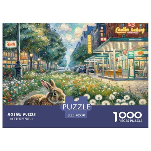 Hase 1000 Teile Puzzle Tiere Für Kinder Ab 12 Jahren Herausforderung Detailreich Spaß Lernspiel 70x50cm/1000pcs von OJASDBDJE