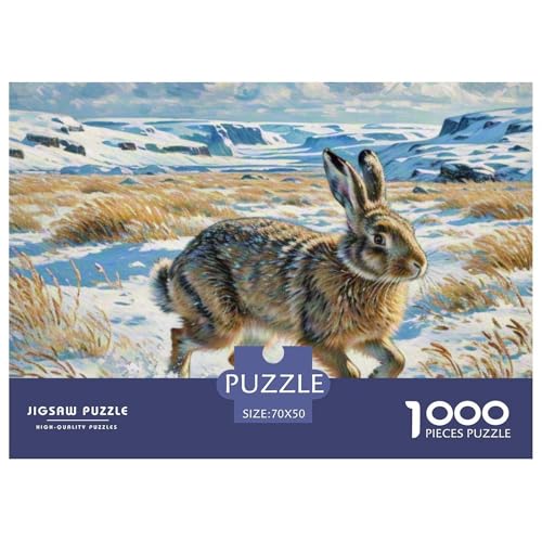 Hase 1000 Teile Puzzles Tiere Für Kinder Ab 12 Jahren Entspannend Detailreich Spaß Lernspiel 70x50cm/1000pcs von OJASDBDJE