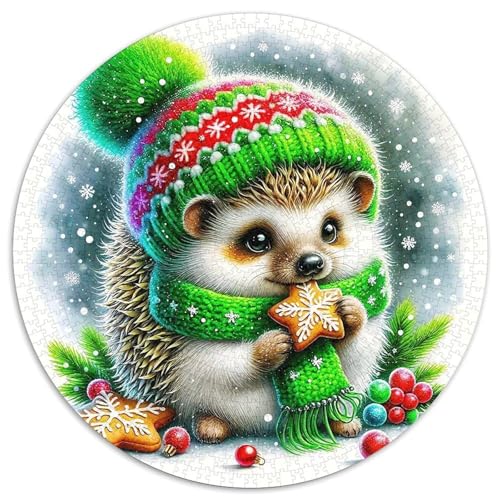 Hedgehog 1000 Teile Puzzle Runde Kreispuzzles Geeignet Ab 12 Jahren Pädagogisches Für Erwachsene Kinder Buntes Tier Geschenke 1000pcs (67.5x67.5cm) von OJASDBDJE