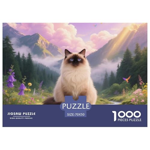 Himalaya 1000 Teile Puzzle Pet Katze Für Die Ganze Familie Herausforderung Detailreich Spielzeug Lernspiel 70x50cm/1000pcs von OJASDBDJE