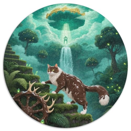 Himalaya 1000 Teile Puzzles Pet Katze Circular Puzzle Geeignet Ab 12 Jahren Pädagogisches Für Erwachsene Kinder Buntes Tier Stressabbau-Spielzeug 1000pcs (67.5x67.5cm) von OJASDBDJE