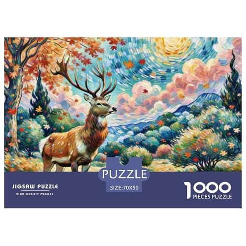 Hirsch 1000 Teile Puzzle Tiere Für Die Ganze Familie Entspannend Premium-Qualität Spaß Pädagogisches Spiel 70x50cm/1000pcs Hirsch 1000 Teile Puzzle Tiere Für Die Ganze Familie Entspannend Premium-Qualität Spaß Pädagogisches Spiel 70x50cm/1000pcs von OJASDBDJE
