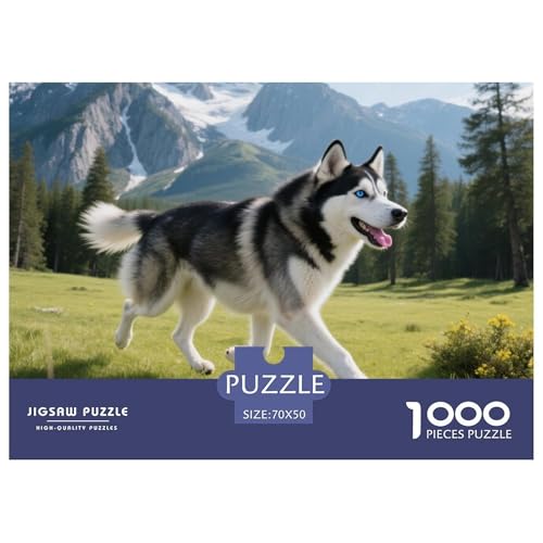 Husky 1000 Teile Puzzle Haustier Hund Für Die Ganze Familie Herausforderung Premium-Qualität Spielzeug Lernspiel 70x50cm/1000pcs Husky 1000 Teile Puzzle Haustier Hund Für Die Ganze Familie Herausforderung Premium-Qualität Spielzeug Lernspiel 70x50cm/1000pcs von OJASDBDJE