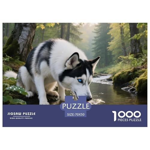Husky 1000 Teile Puzzle Haustier Hund Für Kinder Ab 12 Jahren Herausforderung Detailreich Spielzeug Pädagogisches Spiel 70x50cm/1000pcs von OJASDBDJE