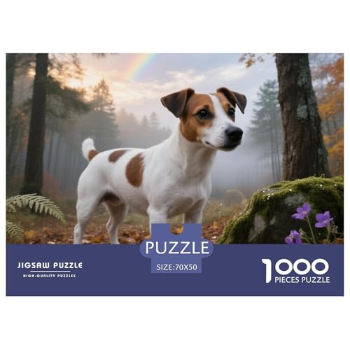 Jack Russell Terrier 1000 Teile Puzzles Haustier Hund Für Kinder Ab 12 Jahren Entspannend Detailreich Spielzeug Pädagogisches Spiel 70x50cm/1000pcs von OJASDBDJE