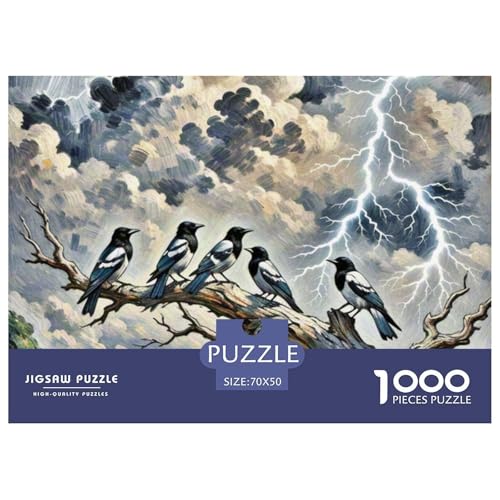 Jackdaw 1000 Teile Puzzle Vogel Für Die Ganze Familie Entspannend Detailreich Spaß Pädagogisches Spiel 70x50cm/1000pcs von OJASDBDJE