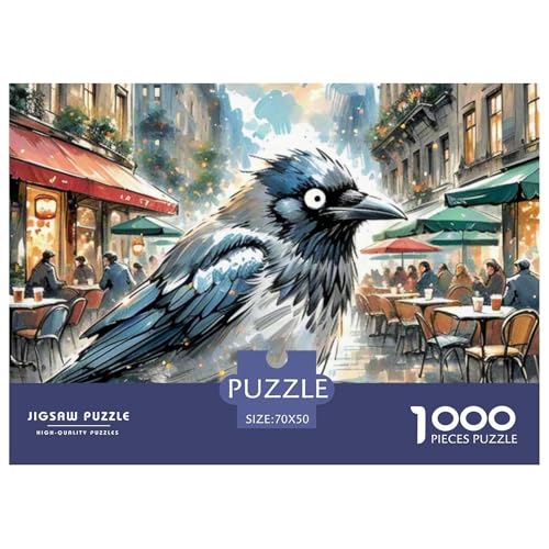 Jackdaw 1000 Teile Puzzle Vogel Geschenke Für Frauen/Männer Entspannend Detailreich Spaß Lernspiel 70x50cm/1000pcs von OJASDBDJE