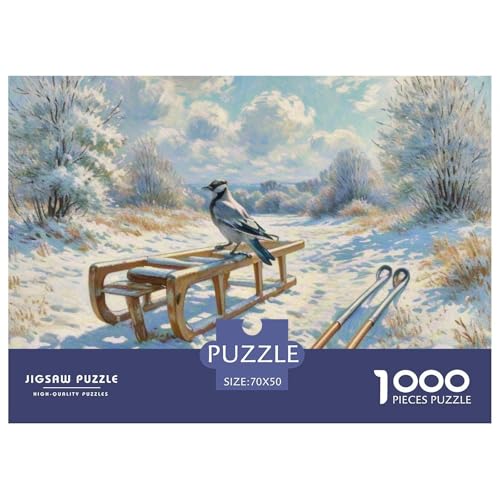 Jackdaw 1000 Teile Puzzle Vogel Geschenke Für Frauen/Männer Herausforderung Detailreich Spaß Pädagogisches Spiel 70x50cm/1000pcs von OJASDBDJE
