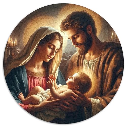Jesus - Religion 1000 Teile Puzzle Circular Puzzle Geeignet Ab 12 Jahren Pädagogisches Für Erwachsene Kinder Buntes Tier Stressabbau-Spielzeug 1000pcs (67.5x67.5cm) von OJASDBDJE