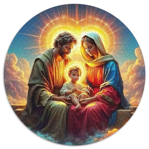 Jesus - Religion 1000 Teile Puzzles Circular Puzzle Geeignet Ab 12 Jahren Pädagogisches Für Erwachsene Kinder Buntes Tier Stressabbau-Spielzeug 1000pcs (67.5x67.5cm) von OJASDBDJE