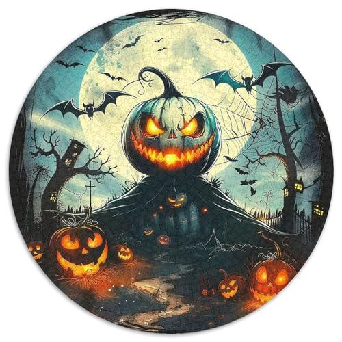 Jumbie Kürbisse 1000 Teile Puzzle Runde Kreispuzzles Für Erwachsene Und Kinder Pädagogisches Für Erwachsene Kinder Buntes Tier Geschenke 1000pcs (67.5x67.5cm) von OJASDBDJE