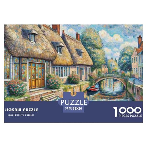 Kanal 1000 Teile Puzzle Architektur Geschenke Für Frauen/Männer Entspannend Premium-Qualität Spielzeug Lernspiel 38x26cm/1000pcs von OJASDBDJE