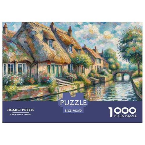 Kanal 1000 Teile Puzzle Architektur Geschenke Für Frauen/Männer Entspannend Premium-Qualität Spielzeug Pädagogisches Spiel 70x50cm/1000pcs von OJASDBDJE