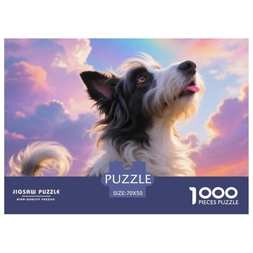 Keeshond 1000 Teile Puzzle Haustier Hund Geschenke Für Frauen/Männer Herausforderung Premium-Qualität Spaß Lernspiel 70x50cm/1000pcs von OJASDBDJE