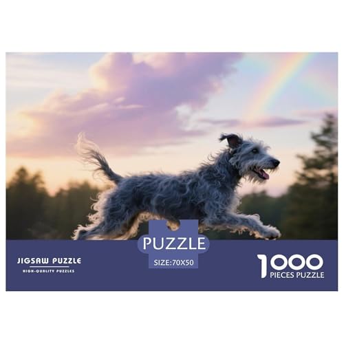 Kerry Blue Terrier 1000 Teile Puzzle Haustier Hund Für Die Ganze Familie Herausforderung Detailreich Spaß Lernspiel 70x50cm/1000pcs von OJASDBDJE
