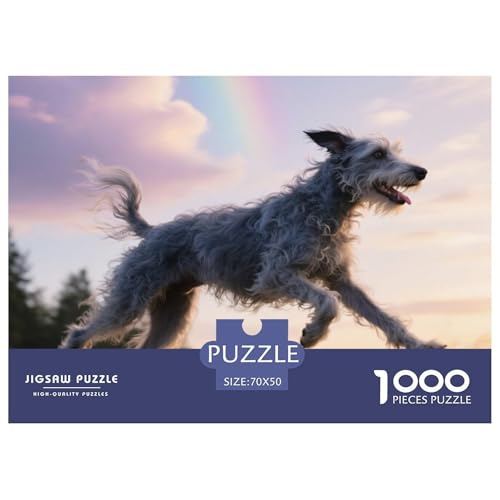 Kerry Blue Terrier 1000 Teile Puzzle Haustier Hund Geschenke Für Frauen/Männer Herausforderung Detailreich Spielzeug Pädagogisches Spiel 70x50cm/1000pcs von OJASDBDJE