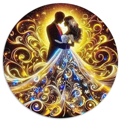 Kleid Schönheit Mit 1000 Teilen Puzzle Runde Kreispuzzles Geeignet Ab 12 Jahren Pädagogisches Für Erwachsene Kinder Buntes Tier Stressabbau-Spielzeug 1000pcs (67.5x67.5cm) von OJASDBDJE