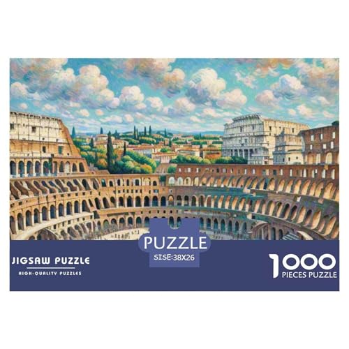 Kolosseum 1000 Teile Puzzle Architektur Für Die Ganze Familie Entspannend Detailreich Spaß Lernspiel 38x26cm/1000pcs von OJASDBDJE