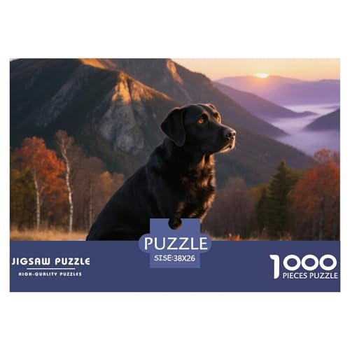 Labrador Retriever 1000 Teile Puzzle Haustier Hund Für Die Ganze Familie Entspannend Detailreich Spielzeug Lernspiel 38x26cm/1000pcs von OJASDBDJE