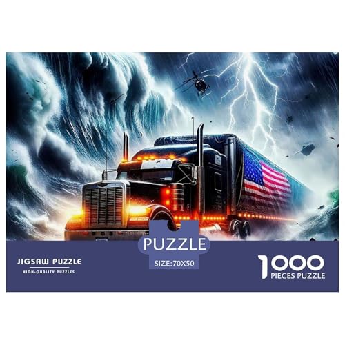 Lastwagen 1000 Teile Puzzle Cool Für Die Ganze Familie Entspannend Detailreich Spaß Pädagogisches Spiel 70x50cm/1000pcs von OJASDBDJE