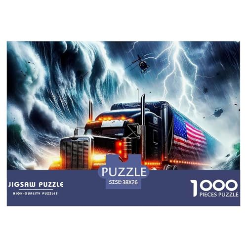 Lastwagen 1000 Teile Puzzle Frauen/Männer Herausforderung Detailreich Spielzeug Lernspiel 38x26cm/1000pcs von OJASDBDJE