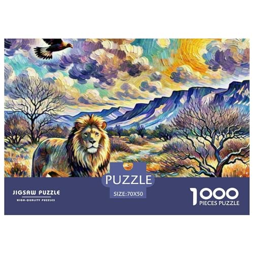 Leo 1000 Teile Puzzle Tiere Für Die Ganze Familie Entspannend Premium-Qualität Spielzeug Pädagogisches Spiel 70x50cm/1000pcs von OJASDBDJE
