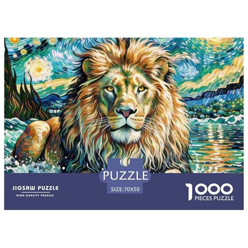 Leo 1000 Teile Puzzle Tiere Für Die Ganze Familie Herausforderung Detailreich Spaß Pädagogisches Spiel 70x50cm/1000pcs von OJASDBDJE