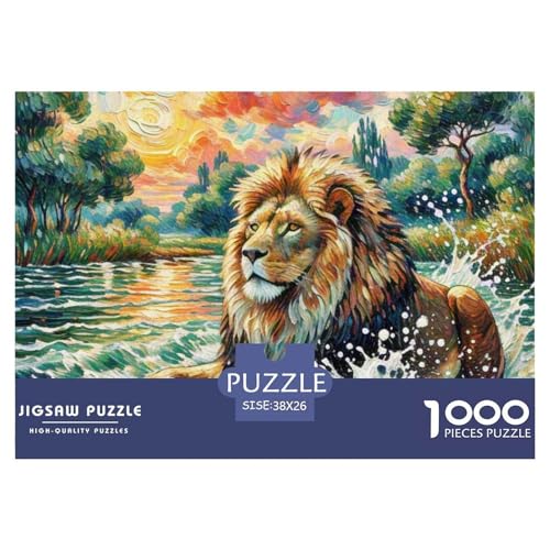 Leo 1000 Teile Puzzle Tiere Für Die Ganze Familie Herausforderung Detailreich Spielzeug Pädagogisches Spiel 38x26cm/1000pcs von OJASDBDJE