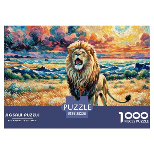 Leo 1000 Teile Puzzle Tiere Für Die Ganze Familie Herausforderung Premium-Qualität Spaß Lernspiel 38x26cm/1000pcs von OJASDBDJE