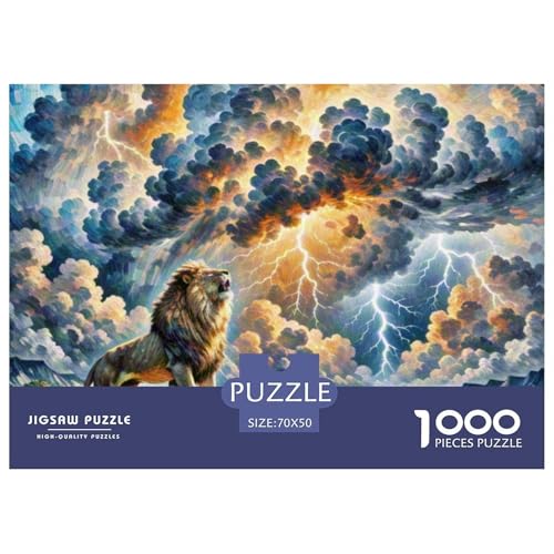 Leo 1000 Teile Puzzle Tiere Geschenke Für Frauen/Männer Herausforderung Detailreich Spaß Lernspiel 70x50cm/1000pcs von OJASDBDJE