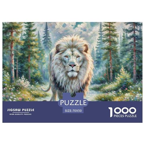 Leo 1000 Teile Puzzle Tiere Geschenke Für Frauen/Männer Herausforderung Detailreich Spaß Lernspiel 70x50cm/1000pcs von OJASDBDJE