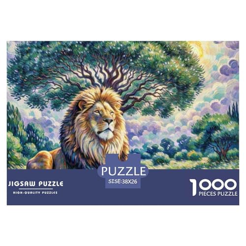 Leo 1000 Teile Puzzle Tiere Geschenke Für Frauen/Männer Herausforderung Detailreich Spielzeug Lernspiel 38x26cm/1000pcs von OJASDBDJE