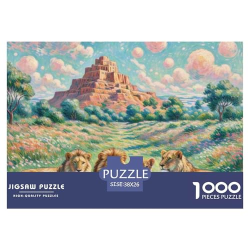 Leo 1000 Teile Puzzle Tiere Geschenke Für Frauen/Männer Herausforderung Premium-Qualität Spielzeug Pädagogisches Spiel 38x26cm/1000pcs von OJASDBDJE