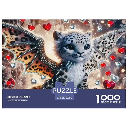Leopard 1000 Teile Puzzle Tier Für Die Ganze Familie Herausforderung Detailreich Spaß Pädagogisches Spiel 70x50cm/1000pcs von OJASDBDJE