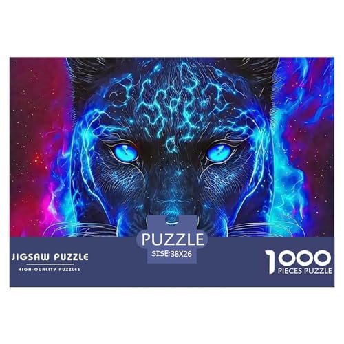 Leopard 1000 Teile Puzzle Tier Geschenke Für Frauen/Männer Herausforderung Detailreich Spielzeug Lernspiel 38x26cm/1000pcs von OJASDBDJE