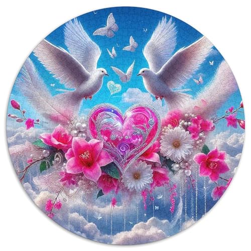 Liebe Blumen 1000 Teile Puzzles Circular Puzzle Für Erwachsene Und Kinder Pädagogisches Für Erwachsene Kinder Buntes Tier Geschenke 1000pcs (67.5x67.5cm) von OJASDBDJE