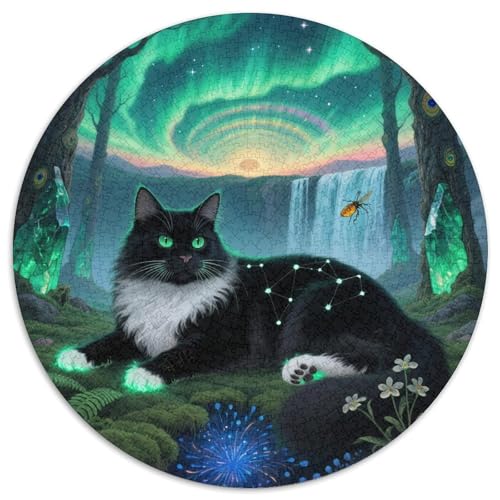 Maine Coon 1000 Teile Puzzle Pet Katze Circular Puzzles Geeignet Ab 12 Jahren Pädagogisches Für Erwachsene Kinder Buntes Tier Geschenke 1000pcs (67.5x67.5cm) von OJASDBDJE