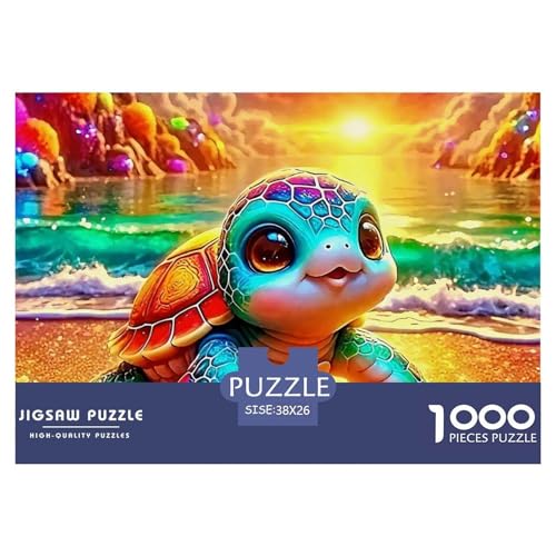 Meeresschildkröte 1000 Teile Puzzle Tier Für Die Ganze Familie Entspannend Premium-Qualität Spaß Lernspiel 38x26cm/1000pcs von OJASDBDJE
