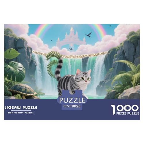 Munchkin 1000 Teile Puzzle Pet Katze Geschenke Für Frauen/Männer Entspannend Premium-Qualität Spielzeug Lernspiel 38x26cm/1000pcs von OJASDBDJE