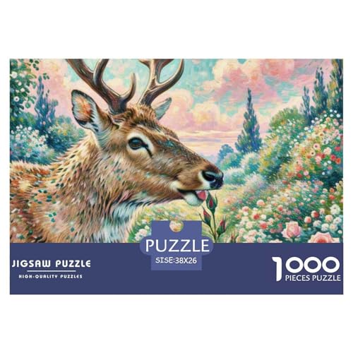 Muntjac 1000 Teile Puzzle Tiere Für Die Ganze Familie Entspannend Premium-Qualität Spielzeug Pädagogisches Spiel 38x26cm/1000pcs von OJASDBDJE
