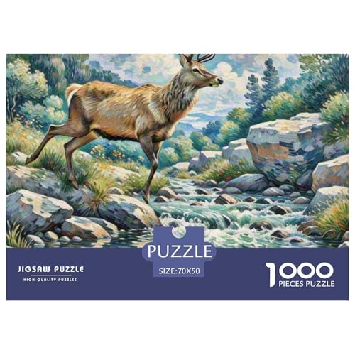 Muntjac 1000 Teile Puzzle Tiere Für Die Ganze Familie Herausforderung Detailreich Spaß Pädagogisches Spiel 70x50cm/1000pcs von OJASDBDJE