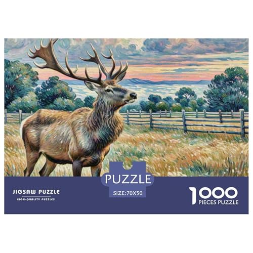 Muntjac 1000 Teile Puzzle Tiere Geschenke Für Frauen/Männer Herausforderung Detailreich Spielzeug Lernspiel 70x50cm/1000pcs von OJASDBDJE
