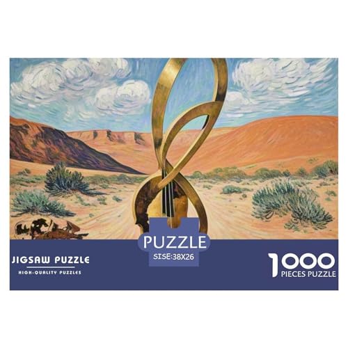Musiknotizen 1000 Teile Puzzle Symbol Für Die Ganze Familie Entspannend Detailreich Spielzeug Lernspiel 38x26cm/1000pcs von OJASDBDJE