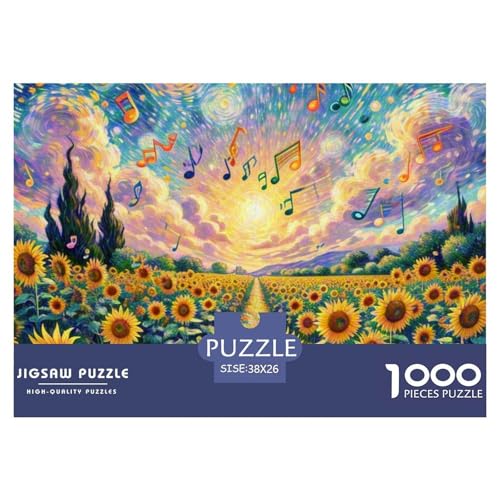 Musiknotizen 1000 Teile Puzzle Symbol Geschenke Für Frauen/Männer Herausforderung Detailreich Spaß Lernspiel 38x26cm/1000pcs von OJASDBDJE