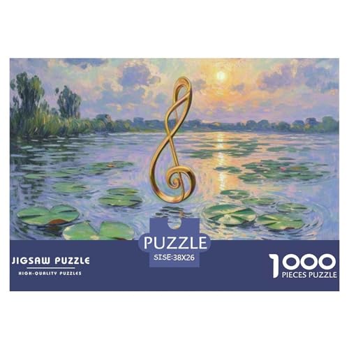 Musiknotizen 1000 Teile Puzzle Symbol Geschenke Für Frauen/Männer Herausforderung Detailreich Spaß Lernspiel 38x26cm/1000pcs von OJASDBDJE