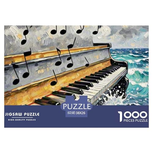 Musiknotizen 1000 Teile Puzzles Symbol Für Kinder Ab 12 Jahren Entspannend Detailreich Spielzeug Lernspiel 38x26cm/1000pcs von OJASDBDJE